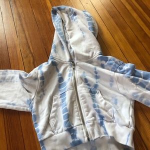 Gap teen cropped zip up hoodie